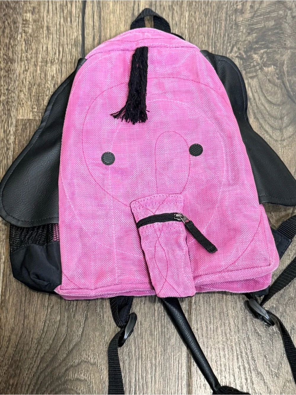 Smateria Purple Elephant Kids Mini Backpack Nylon Water Bottle Holder